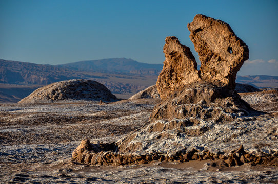 Rock formation in Valle de la Luna near San Pedro de Atacama, Ch