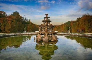 Fototapete Brunnen Gartenbrunnen des Schlosses von Versailles