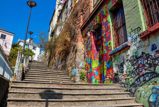 Little streets of Valparaiso, Chile