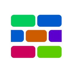 Mur en briques de couleurs