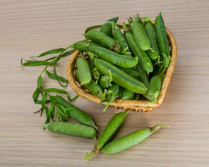 Green fresh peas
