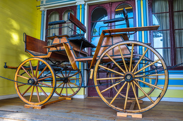 Old carriage at Historical German Museum of Valdivia, Chile