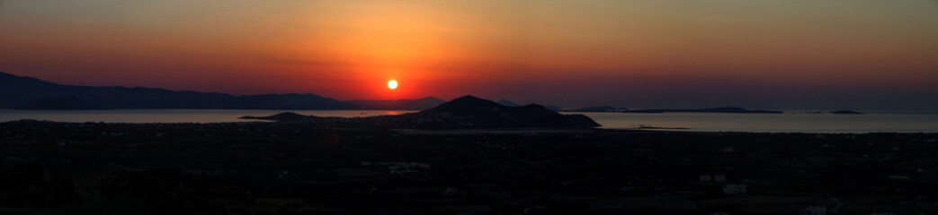 coucher de soleil, Naxos, Grece
