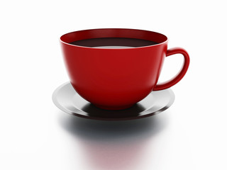 cup of coffee on white background