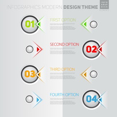 Vector Infographic timeline report template with icons