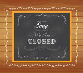 close written on chalkboard