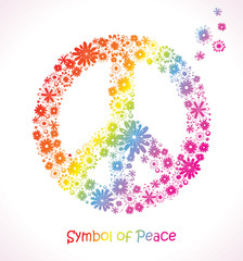 Symbol of Peace. Flower sign.