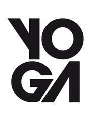 Yoga Text Logo Design