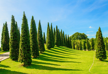 English park zone in Royal Pavilion Garden, Chiang Rai, Thailand