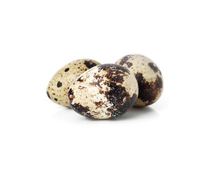 quail eggs  isolated on white background