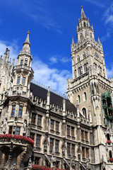 Fototapeta na wymiar The New Town Hall, Munich, Germany