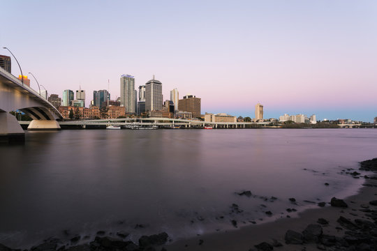 Brisbane city, evening view