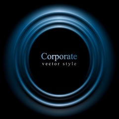 Blue shiny circle logo design