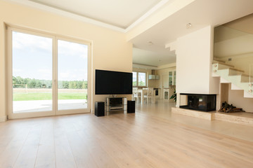 Spacious bright living room