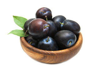 Fresh purple plums