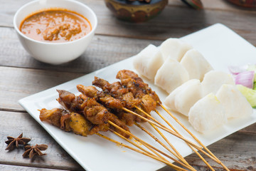 chicken satay popular asian dish