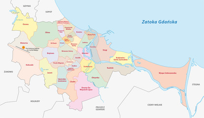 Danzig administrative Karte