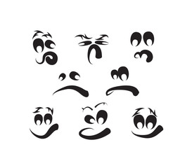 ghost faces, pumpkin faces