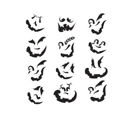 ghost faces, pumpkin faces