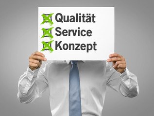 Qualität / Service / Konzept