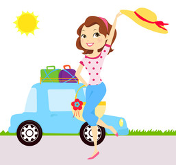 Fashion girl have a happy day