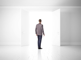 Obraz premium Man found exit