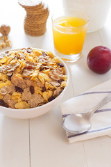 A varied breakfast in the morning