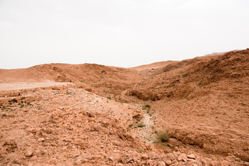 Desert Canyon in Israel Dead Sea travel attraction for tourists