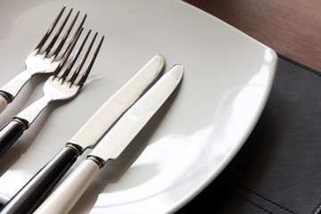 Plate and cutlery