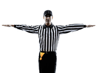 american football referee gestures silhouette