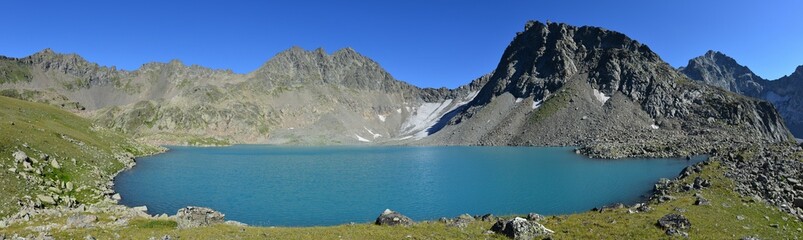 Naklejka na ściany i meble Mountain lake, Caucasian National Park