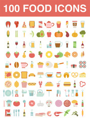 Large set of food and cooking icons