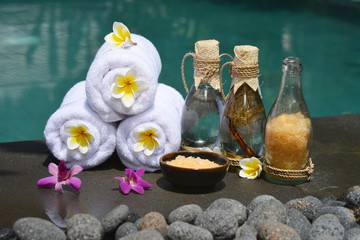At the Spa, concept in a luxury Villa on Bali Island