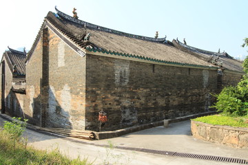 traditional Chinese village house in Yuen Long, Hong Kong 
