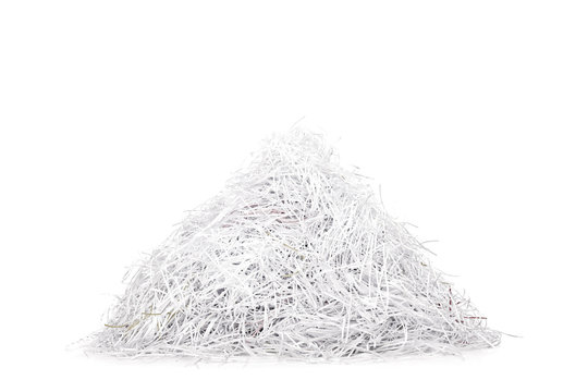 Studio shot of a pile of shredded paper