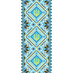 Embroidery. Ukrainian national ornament