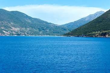Sea summer view from ferry (Greece)