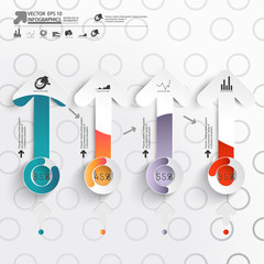 Abstract 3D Paper Infographics