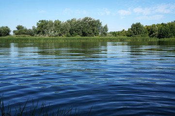 Obraz na płótnie Canvas River Chagan in Kazakhstan, Uralsk city