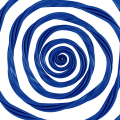 Naklejka premium 3d abstract blue liquid swirl spiral candy cane splash