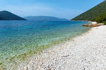 Summer view of Antisamos beach (Greece,  Kefalonia).