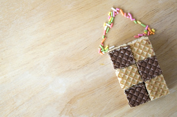 wafers and colorful sugar