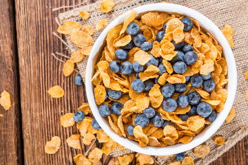 Cornflakes with Blueberries