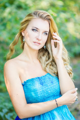 Naklejka premium Portrait of a beautiful young blonde