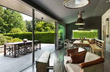 dining room. rustic furniture