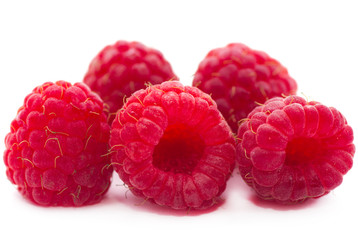 Raspberry in closeup