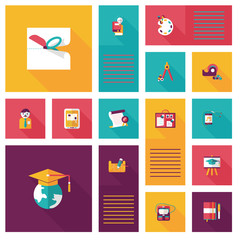 back to school flat ui background,eps10