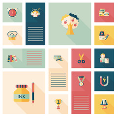 back to school flat ui background,eps10