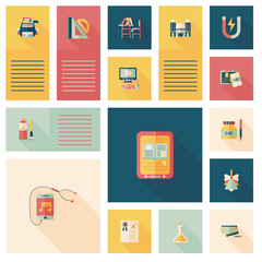 back to school flat ui background,eps10