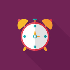 alarm clock flat icon with long shadow,eps10